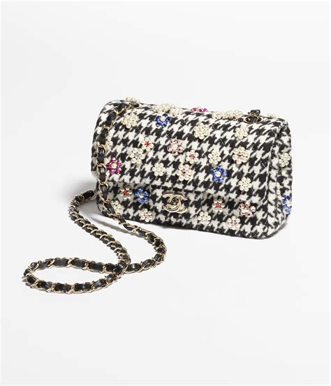 chanel tweed bag s19 imitation pearl|Mini classic handbag, Embroidered tweed, imitation pearls, strass .